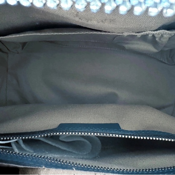 Givenchy Small Antigona Leather Satchel Oil Blue Bag New Authentic - Picture 12 of 13